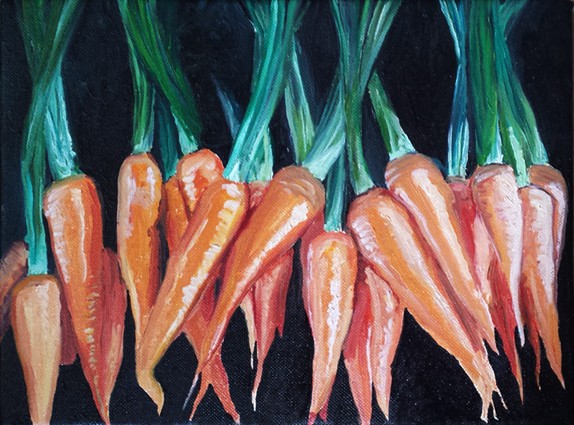 carrots oil painting 