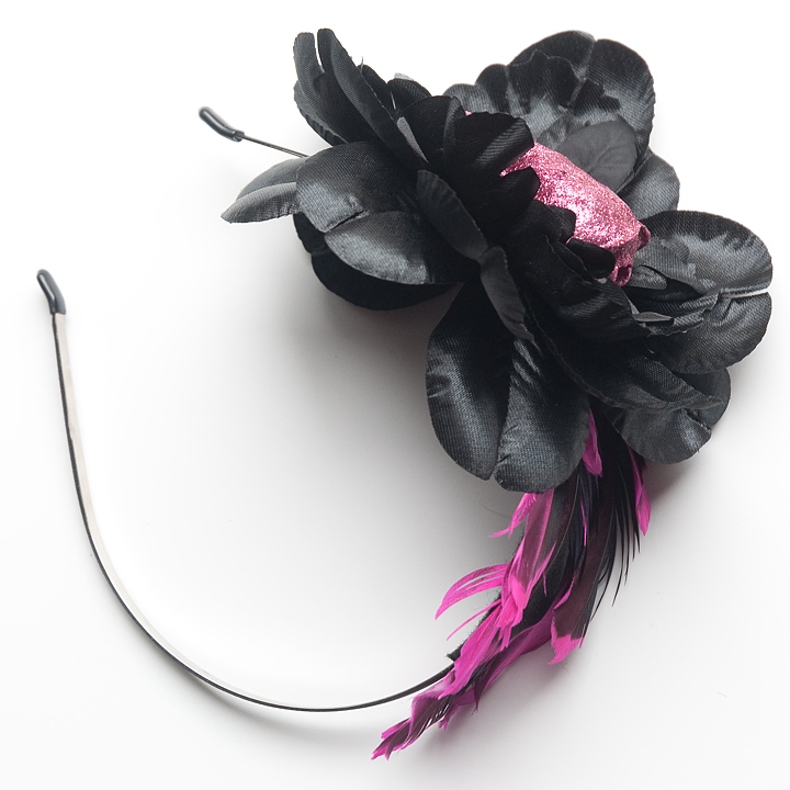 skull flower fascinator