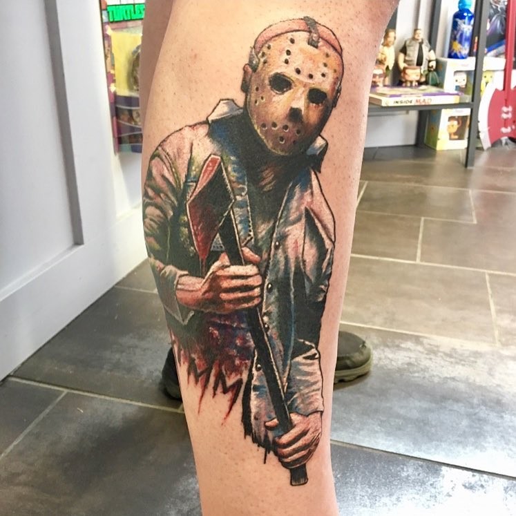 Jason Tattoo By Chris Labrenz Color Black Gold Tattoo Co.