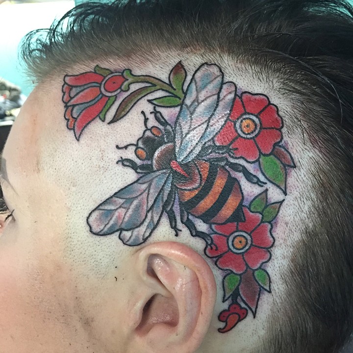 Bee With Flowers on Head