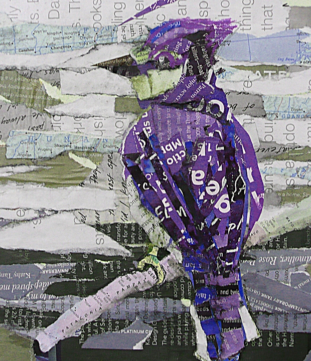 Susan Schenk Collage Artist Blue Bird