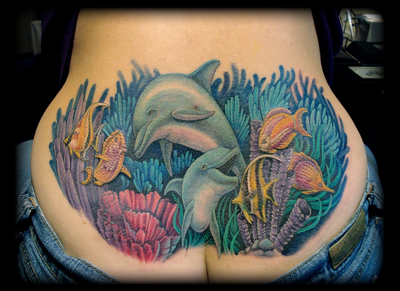 Salisbury Maryland tattoos crucial tattoo studio tattoo water dolphin reef ...
