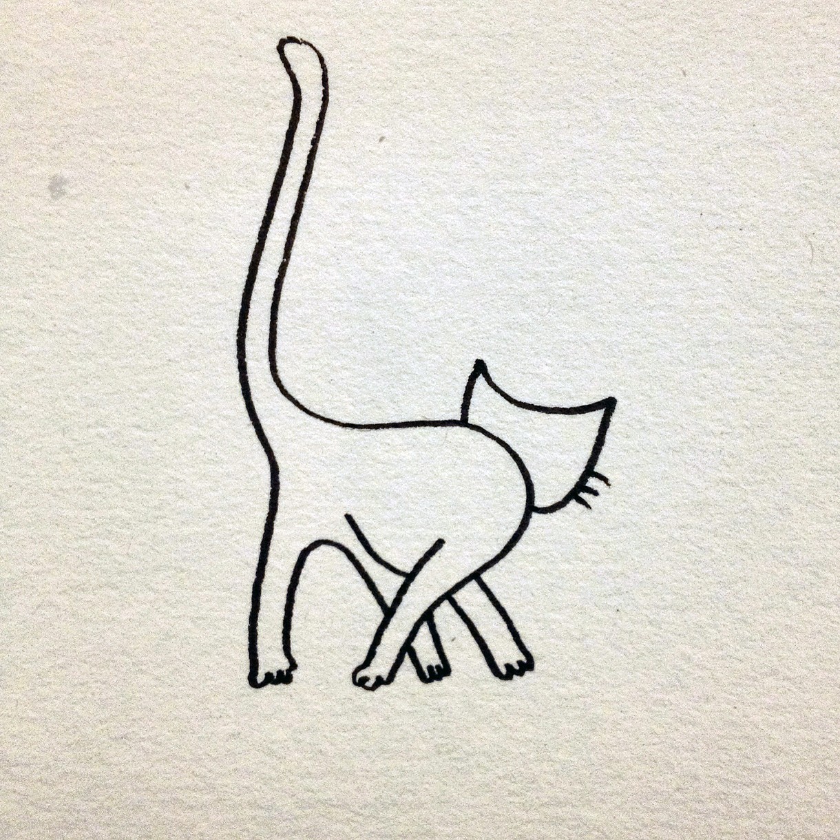 Фигурная кошка рисунок