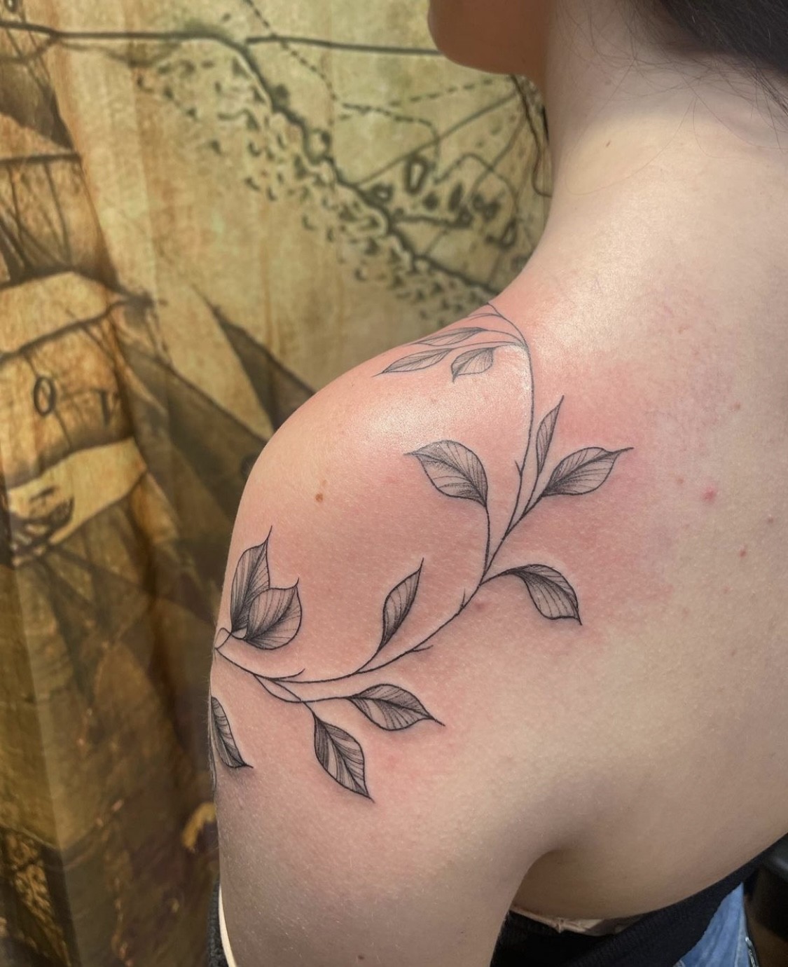 Flower Vine Tattoos on Shoulder: Nature Meets Art
