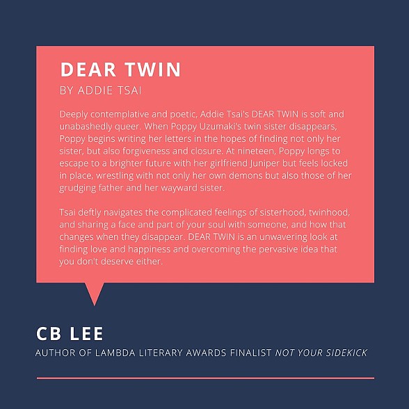 Dear Twin by Addie Brook Tsai Dear Twin by Addie Brook Tsai