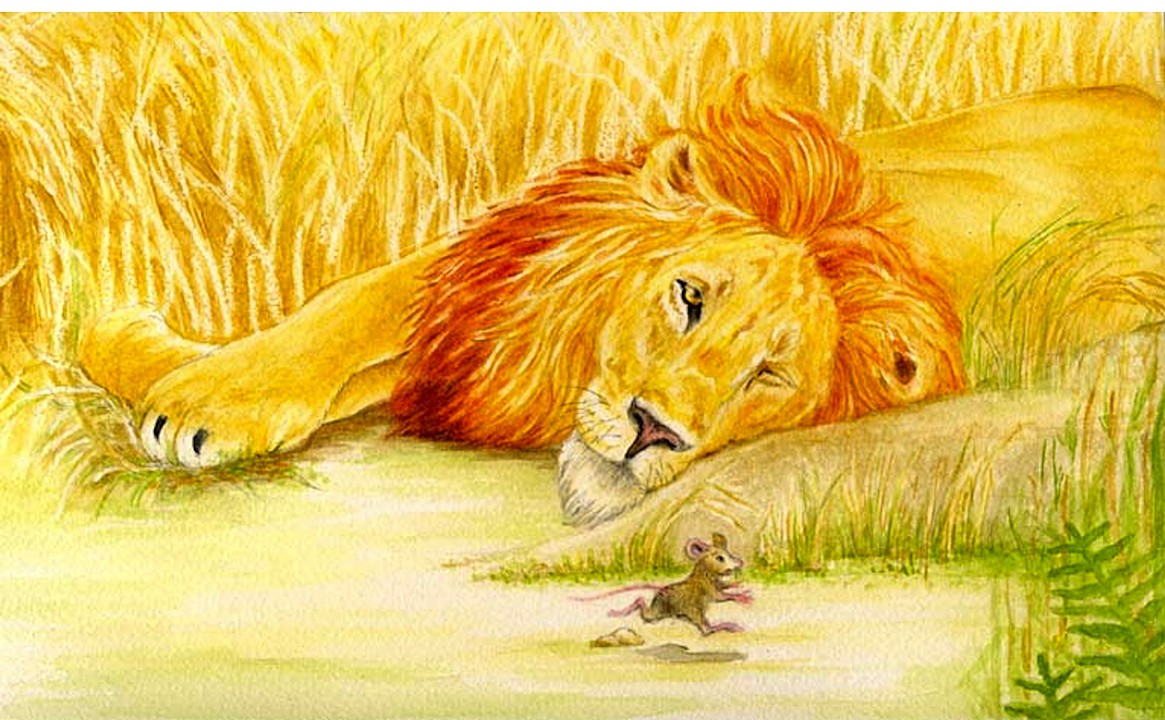 Басня лев и заяц. Lion and the Mouse Watercolour. Lion and the Mouse illustration. The Lion and the Mouse background. Басня Лев и лисица Крылов слушать.