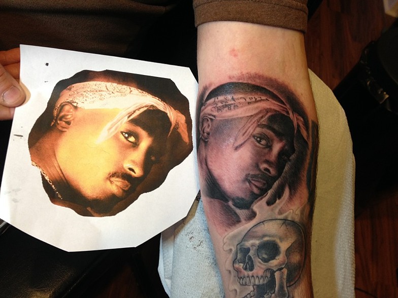 2014. tupac tattoo. 