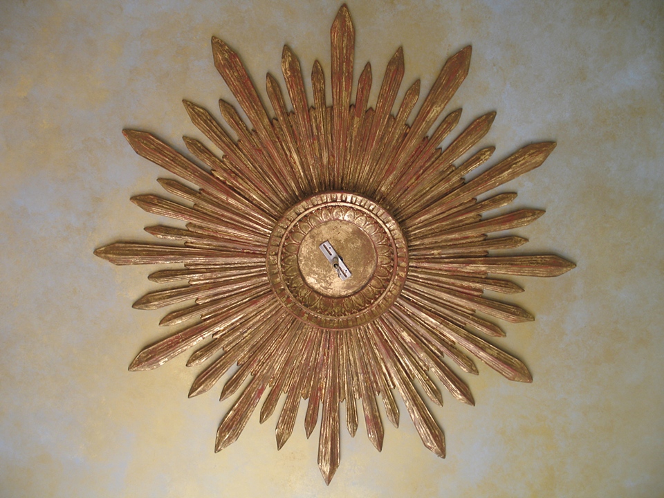 New medallion aged and patinated