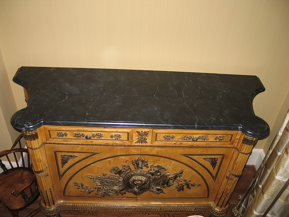 Faux marble cabinet top