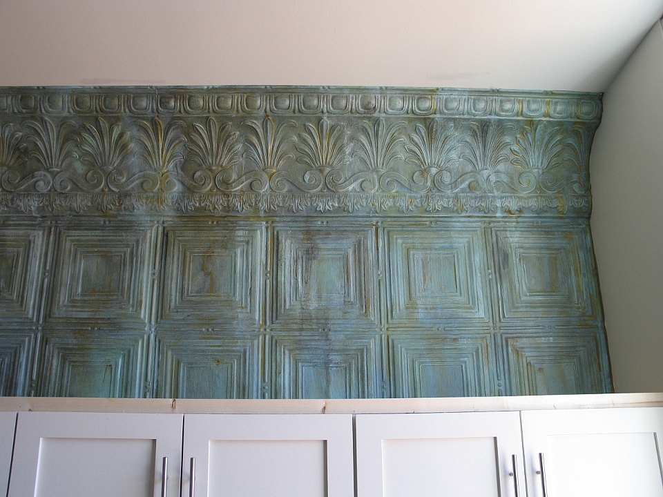 Faux copper finish