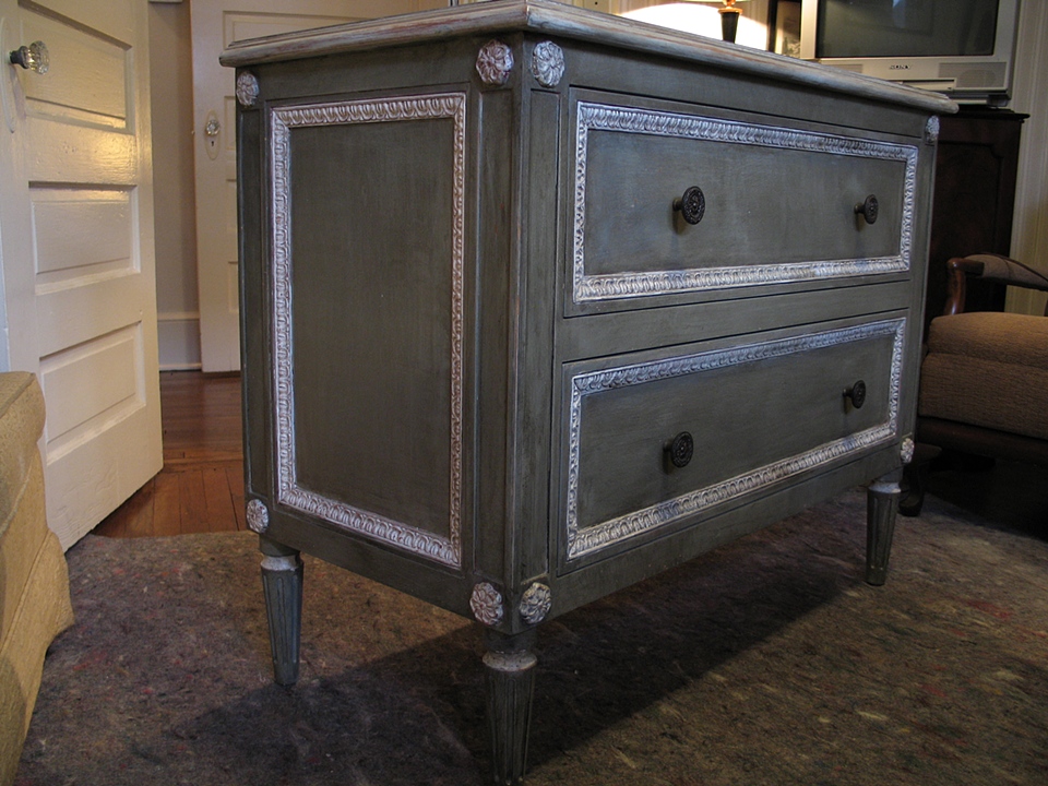New chest painted, distressed and glazed